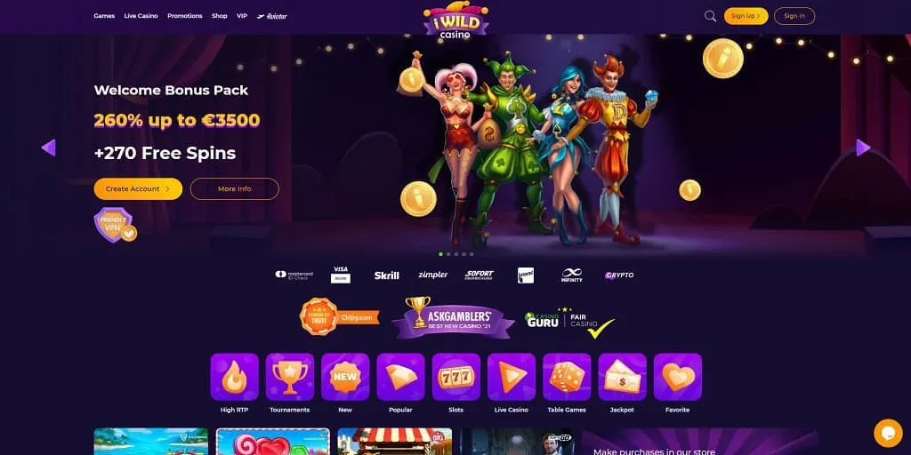 iWild Casino Bonus