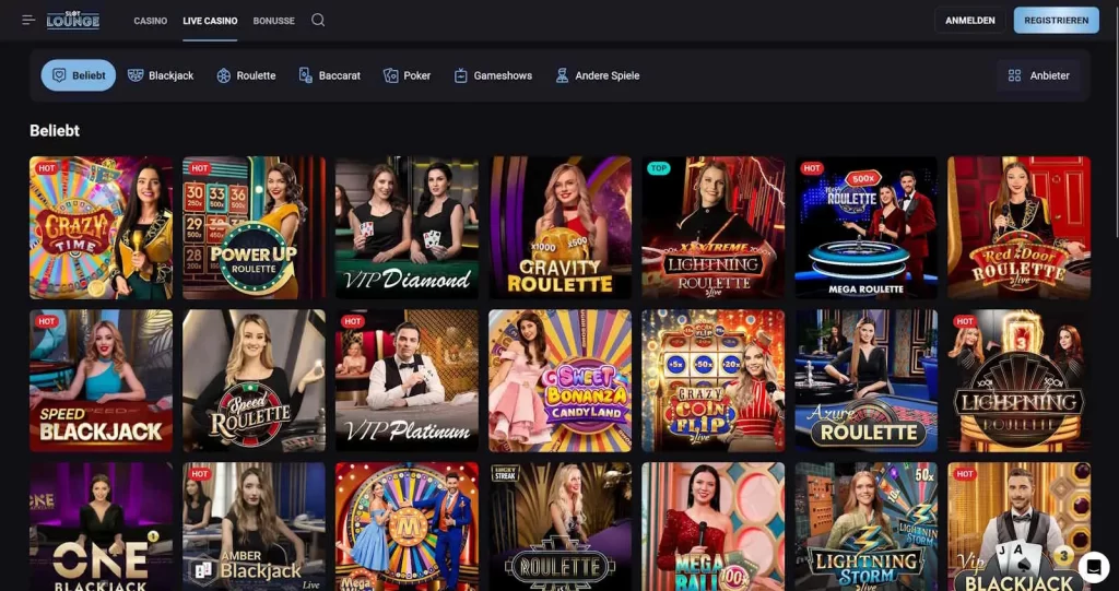 SlotLounge Casino Games