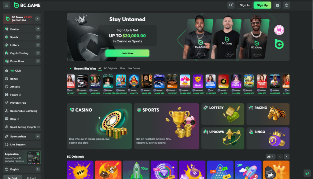 Game Selection at BC.Game